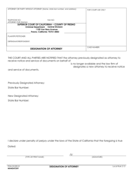 Form PGN-35 Designation of Attorney - County of Fresno, California