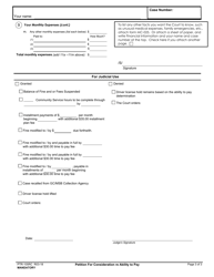 Form TR-105RC Petition for Consideration Re Ability to Pay - County of Fresno, California, Page 3