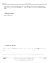 Form PTR-206 (PTR-205.2) Notice of Election for Trial by Written Declaration (Etbd) and Instructions Todefendant - County of Fresno, California, Page 3