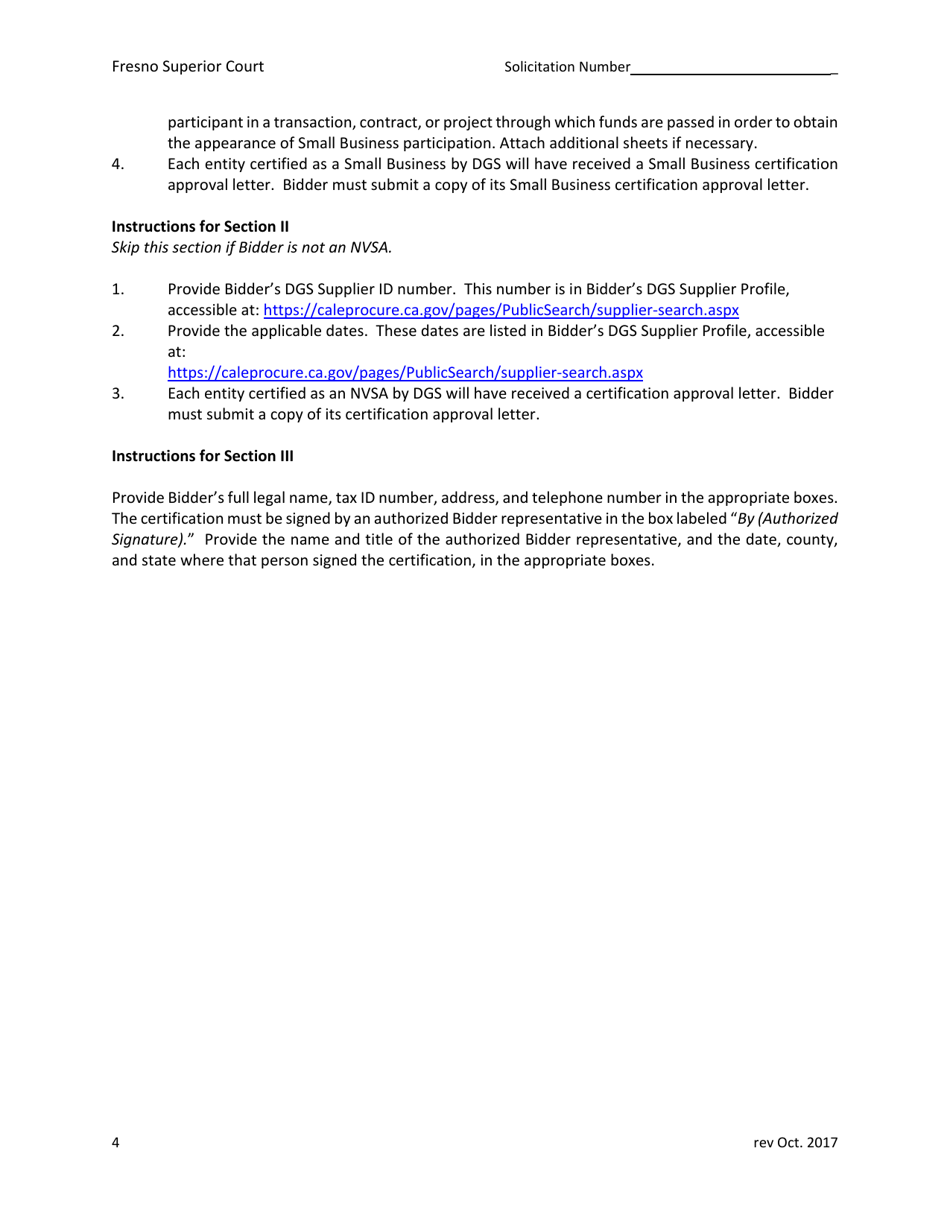 Small Business Declaration - County of Fresno, California, Page 4