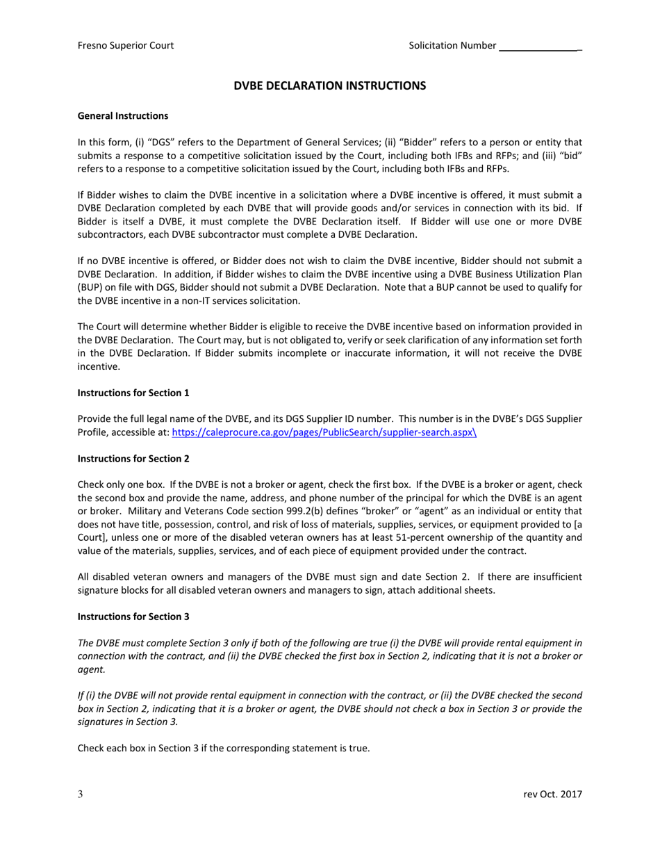 Dvbe Declaration - County of Fresno, California, Page 3