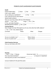 Form PPR-24 Probate Court Guardianship Questionnaire - County of Fresno, California, Page 4
