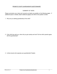 Form PPR-24 Probate Court Guardianship Questionnaire - County of Fresno, California, Page 6