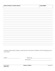 Form PPR-29 Petition for Visitation - County of Fresno, California, Page 2