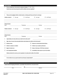 Form PFC-15 Family Court Services Tier 1 Intake Form - County of Fresno, California, Page 2