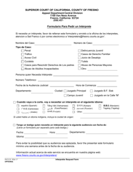 Document preview: Formulario PNT-01S Formulario Para Pedir Un Interprete - County of Fresno, California (Spanish)