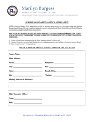 Juror Pay Donation Agency Application - Harris County, Texas