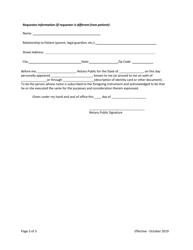 Patient Request for Access to Protected Health Information - Williamson County, Texas, Page 3