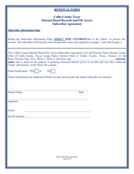 Attorney Subscription Renewal Form - Collin County, Texas, Page 2