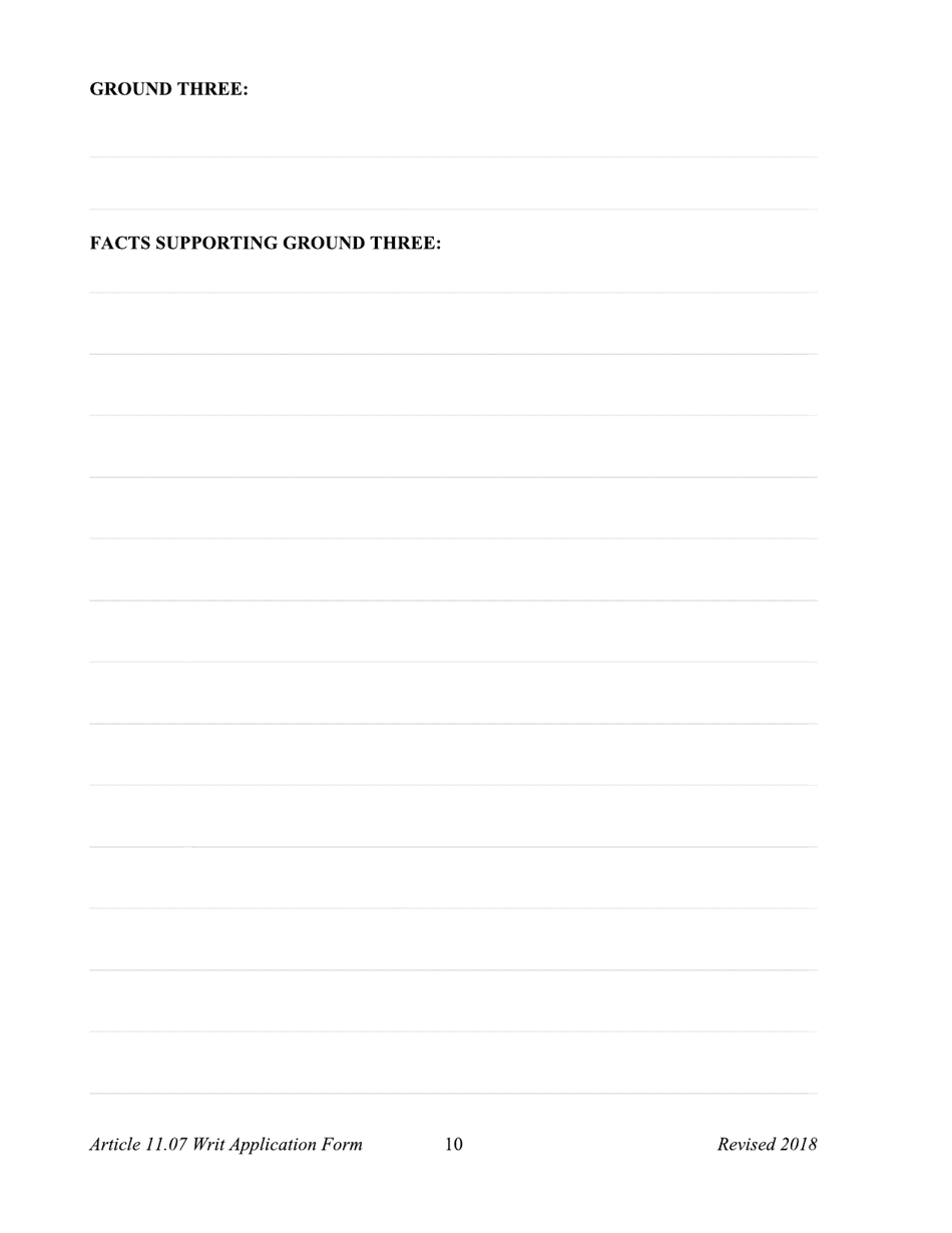 Application for a Writ of Habeas Corpus Seeking Relief From Final Felony Conviction Under Code of Criminal Procedure Article 11.07 - Dallas County, Texas, Page 10