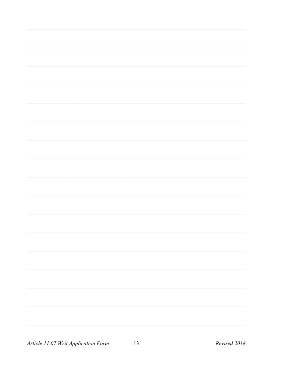 Application for a Writ of Habeas Corpus Seeking Relief From Final Felony Conviction Under Code of Criminal Procedure Article 11.07 - Dallas County, Texas, Page 13
