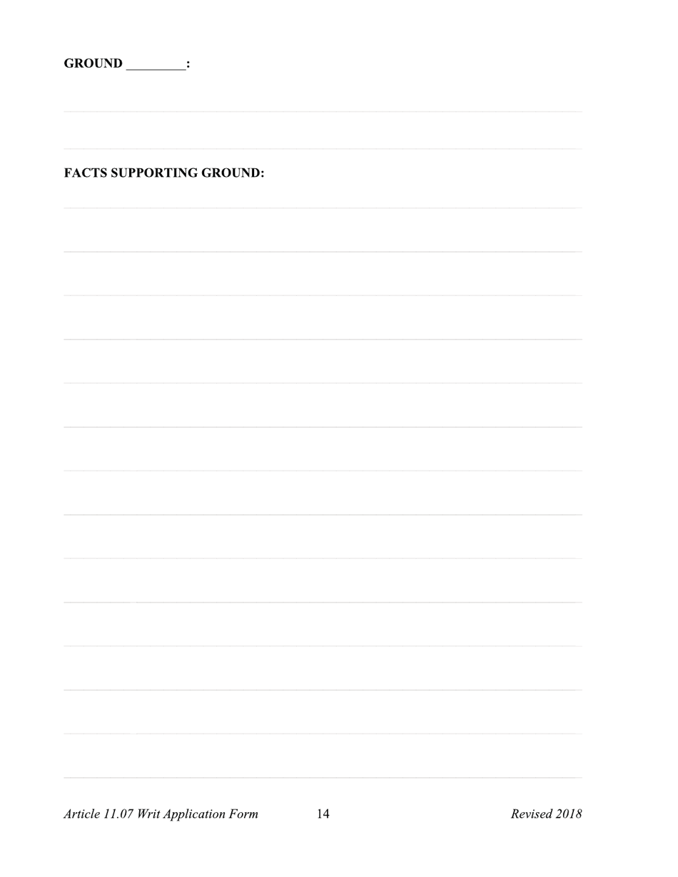 Application for a Writ of Habeas Corpus Seeking Relief From Final Felony Conviction Under Code of Criminal Procedure Article 11.07 - Dallas County, Texas, Page 14