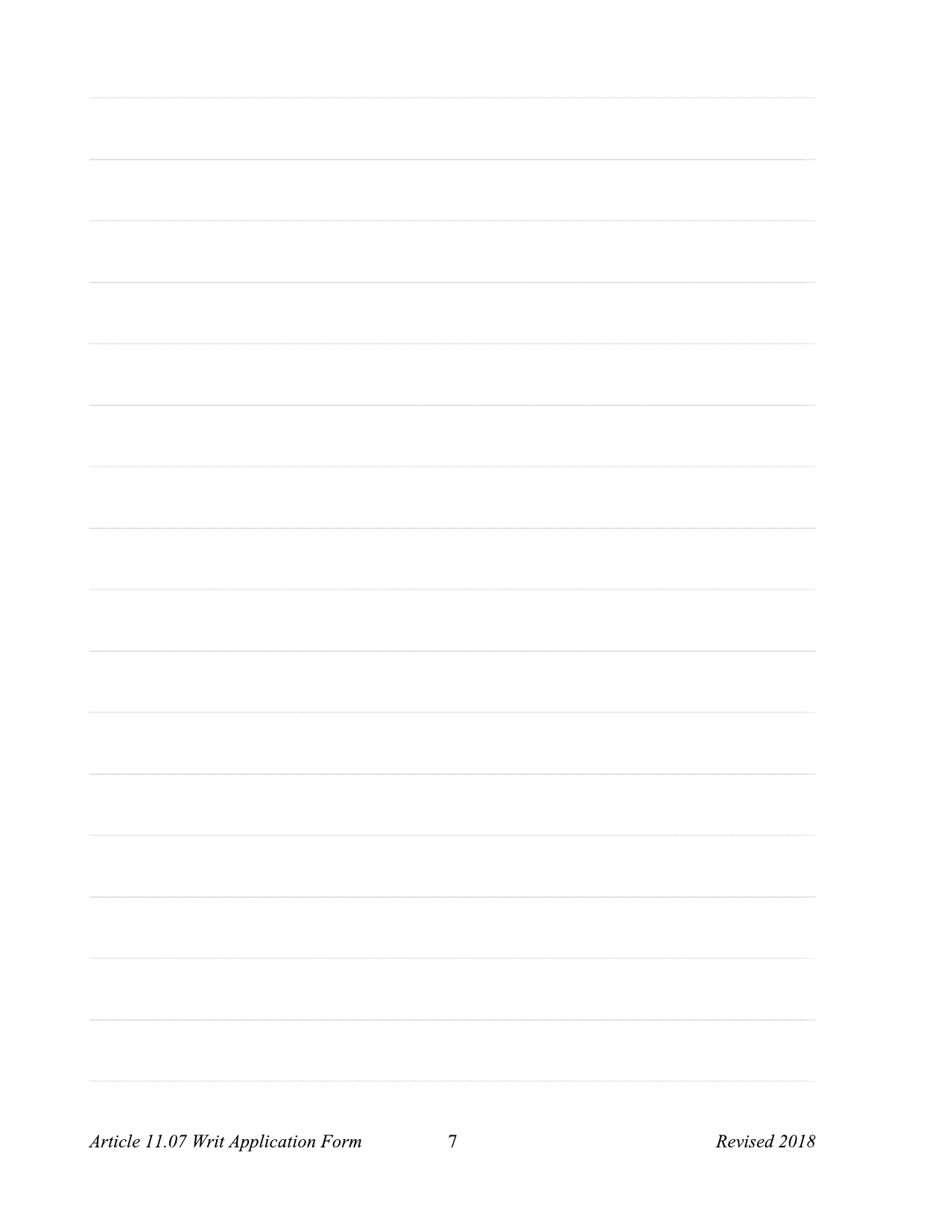 Application for a Writ of Habeas Corpus Seeking Relief From Final Felony Conviction Under Code of Criminal Procedure Article 11.07 - Dallas County, Texas, Page 7