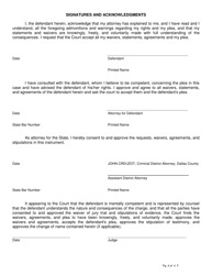 Plea Agreement - Dallas County, Texas, Page 4