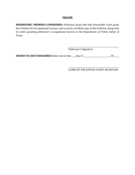 Petition for Occupational License - Precinct One - Williamson County, Texas, Page 6
