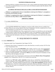 Order Granting Occupational Driver License - Williamson County, Texas, Page 4