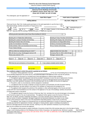 Document preview: Permit for Use of the Chemung County Fairgrounds - Chemung County, New York, 2022
