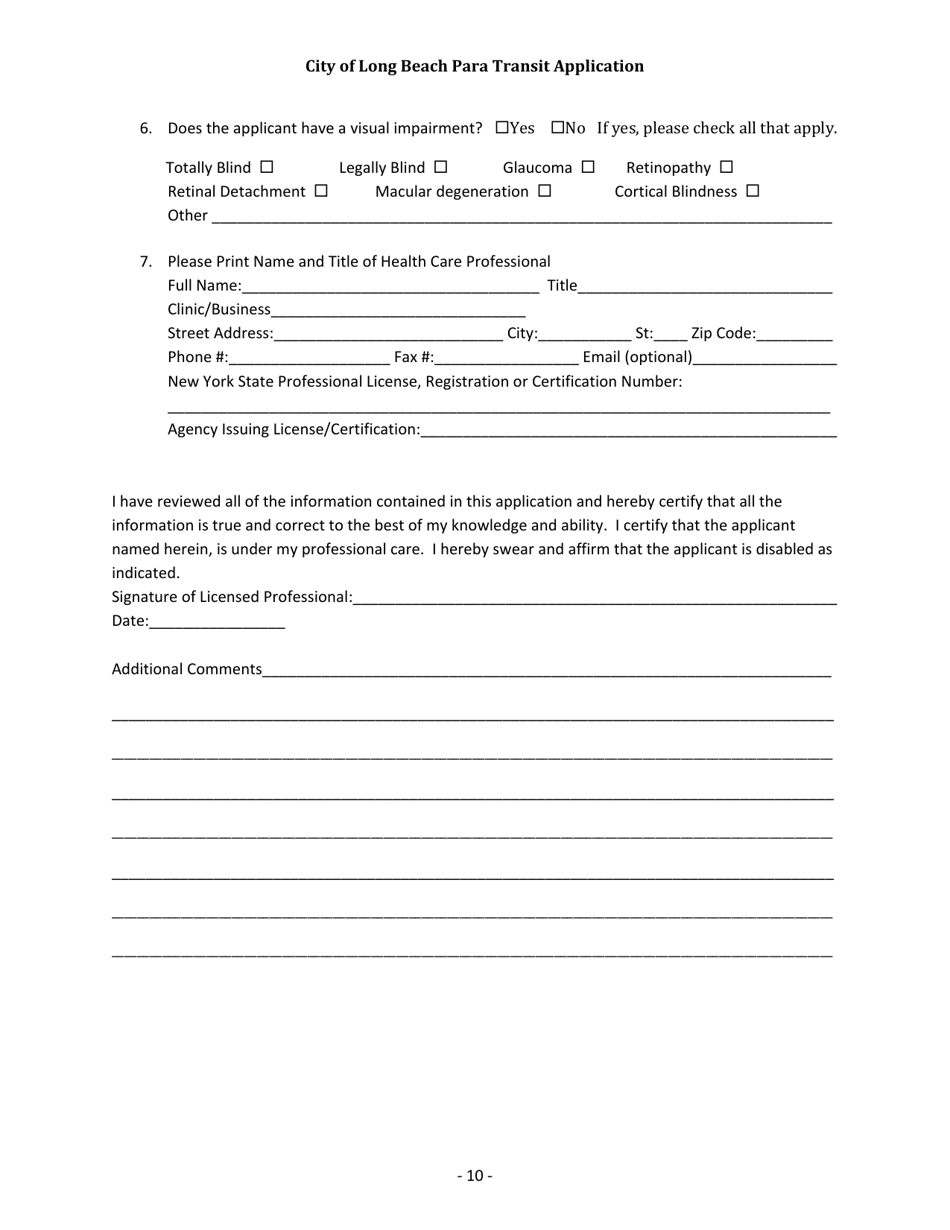 Para Transit Application - City of Long Beach, New York, Page 11