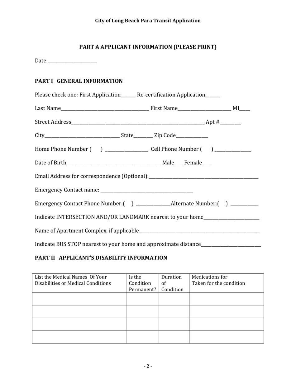 Para Transit Application - City of Long Beach, New York, Page 3