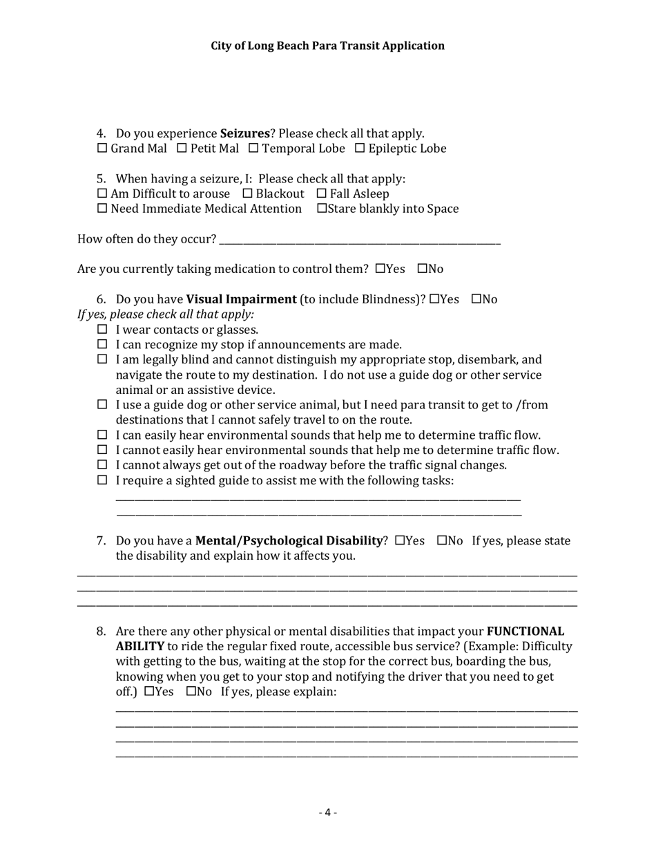 Para Transit Application - City of Long Beach, New York, Page 5