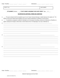 Settlement Agreement and Court Order (Unlawful Detainer) - County of Sonoma, California, Page 4
