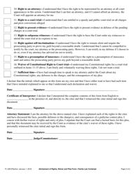 Form FL-029 Waiver of Constitutional Rights for Entry of Guilty or No Contest Plea - County of Sonoma, California, Page 2