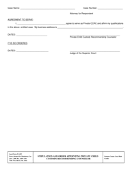 Form FL035 Stipulation and Order Appointing Private Child Custody Recommending Counselor (Ccrc) - County of Sonoma, California, Page 3