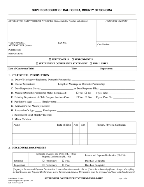 Form FL048  Printable Pdf