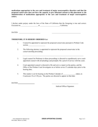 Form PR-16 Declaration and Order Appointing Legal Counsel - County of Sonoma, California, Page 2