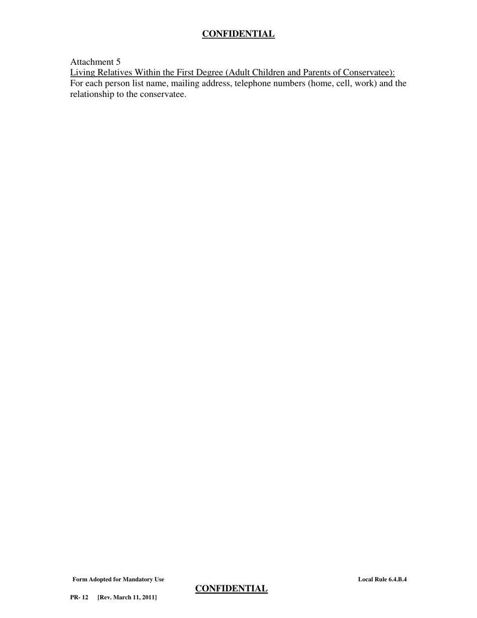 Form PR-12 Confidential Contact Information - County of Sonoma, California, Page 4