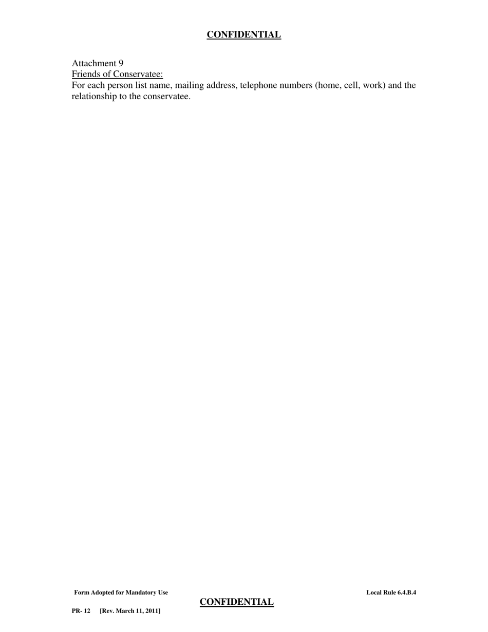 Form PR-12 Confidential Contact Information - County of Sonoma, California, Page 8