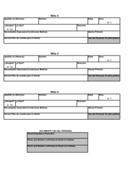 Contrato Y Formulario De Inscripcion - Sala De Espera Para Ninos (Sen) - County of Sonoma, California (Spanish), Page 2