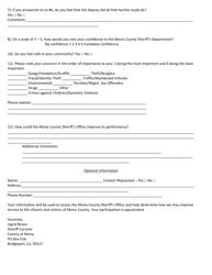 Citizen Survey Form - Mono County, California, Page 2