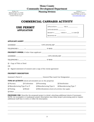Commercial Cannabis Activity Use Permit Application - Mono County, California, Page 3