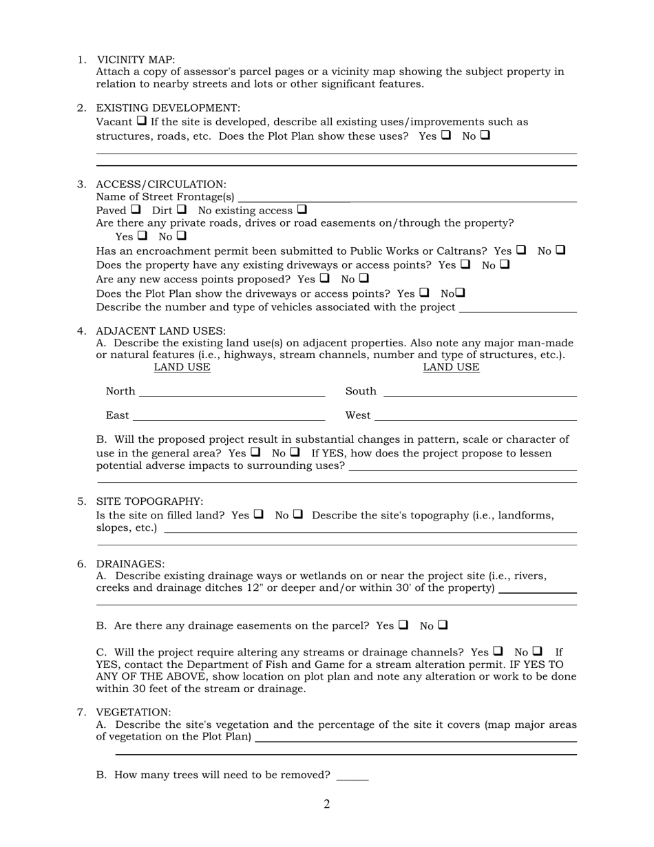 Commercial Cannabis Activity Use Permit Application - Mono County, California, Page 8