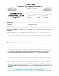Document preview: Commission Interpretation Request - Mono County, California