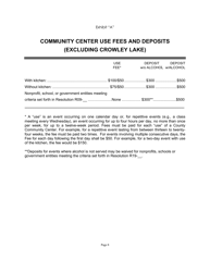 Community Center Use Agreement for All Centers Except Crowley Lake - Mono County, California, Page 8