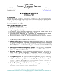 Document preview: Director Review Application - Mono County, California