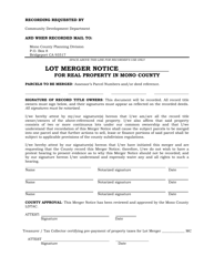 Lot Merger Application - Mono County, California, Page 3