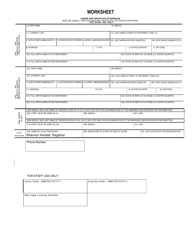 Document preview: Marriage License Application Template - Mono County, California
