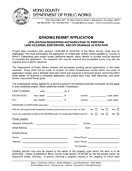 Grading Permit Application - Mono County, California, Page 3