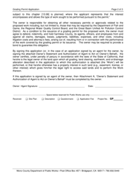 Grading Permit Application - Mono County, California, Page 4