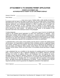 Grading Permit Application - Mono County, California, Page 5