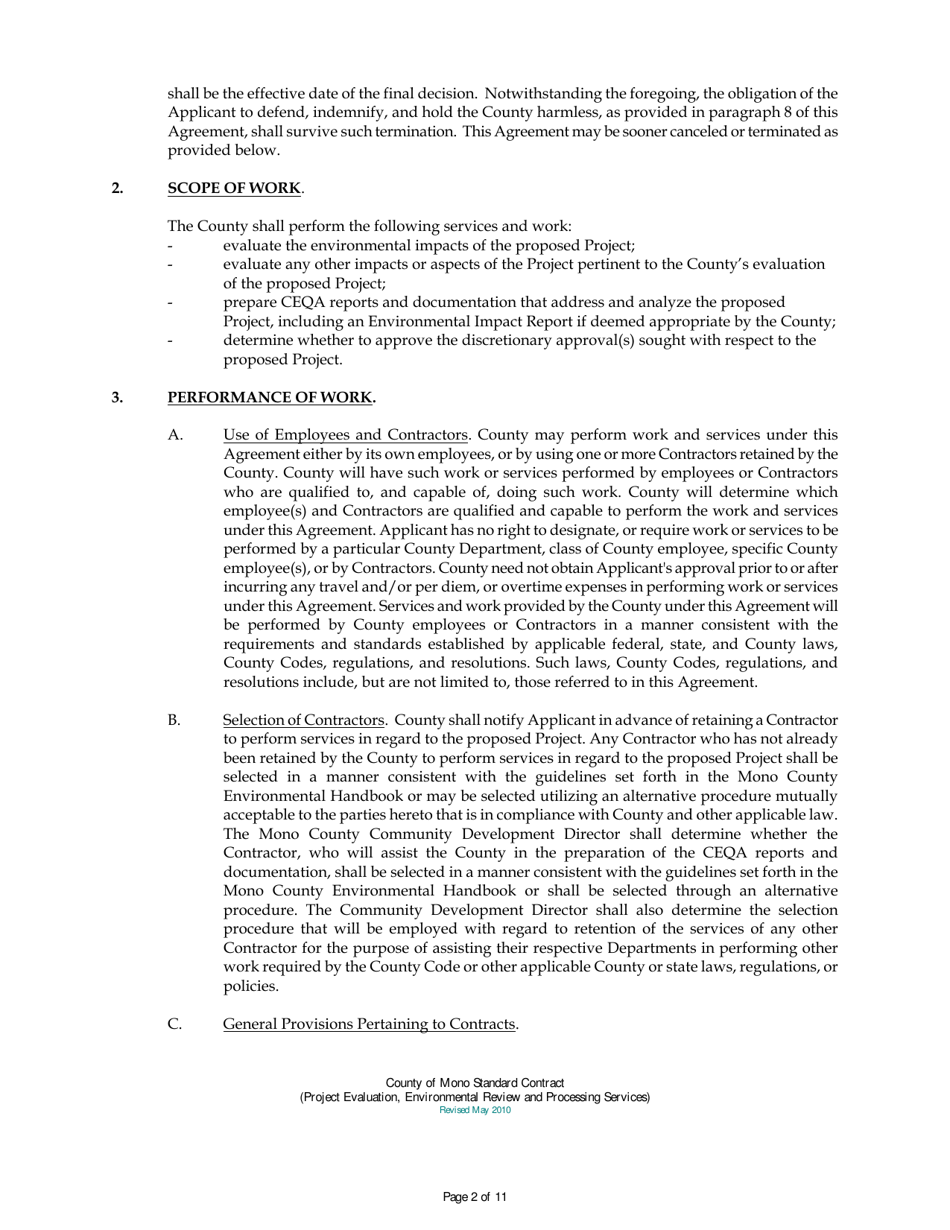 Mining Operations Permit Application - Mono County, California, Page 11