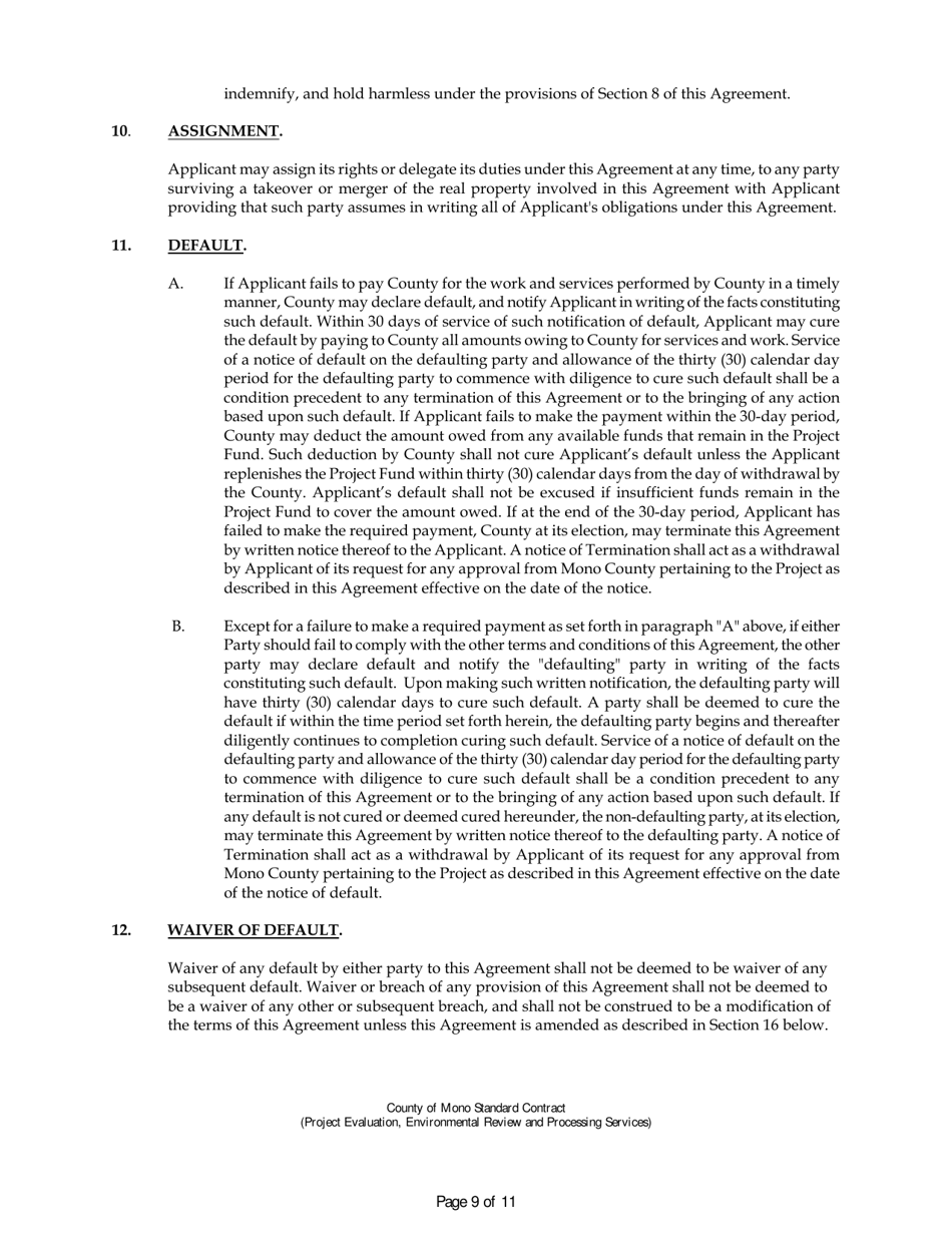 Mining Operations Permit Application - Mono County, California, Page 18
