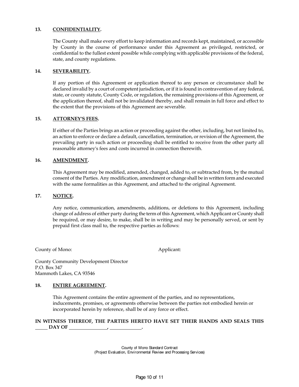Mining Operations Permit Application - Mono County, California, Page 19