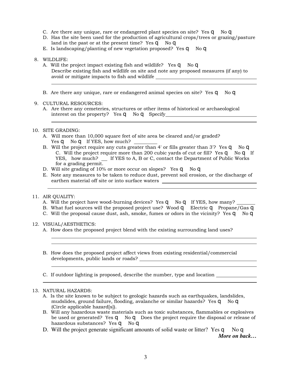 Mining Operations Permit Application - Mono County, California, Page 8