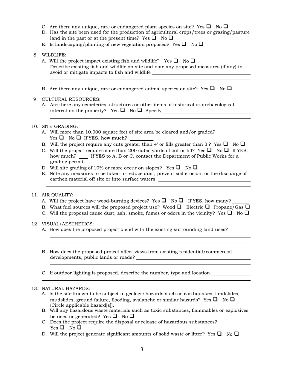 Parcel Map / Land Division Application - Mono County, California, Page 7
