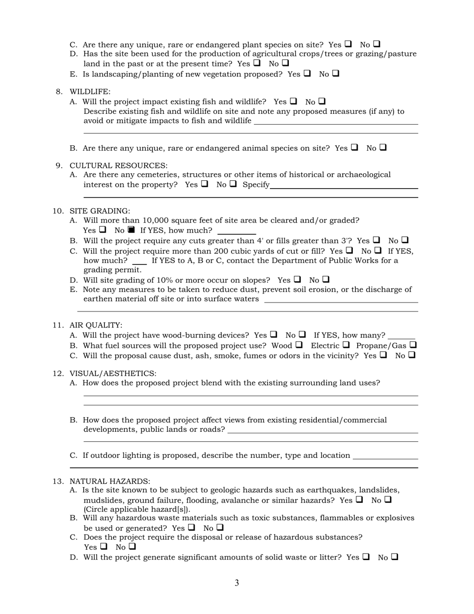 Use Permit Application - Mono County, California, Page 8