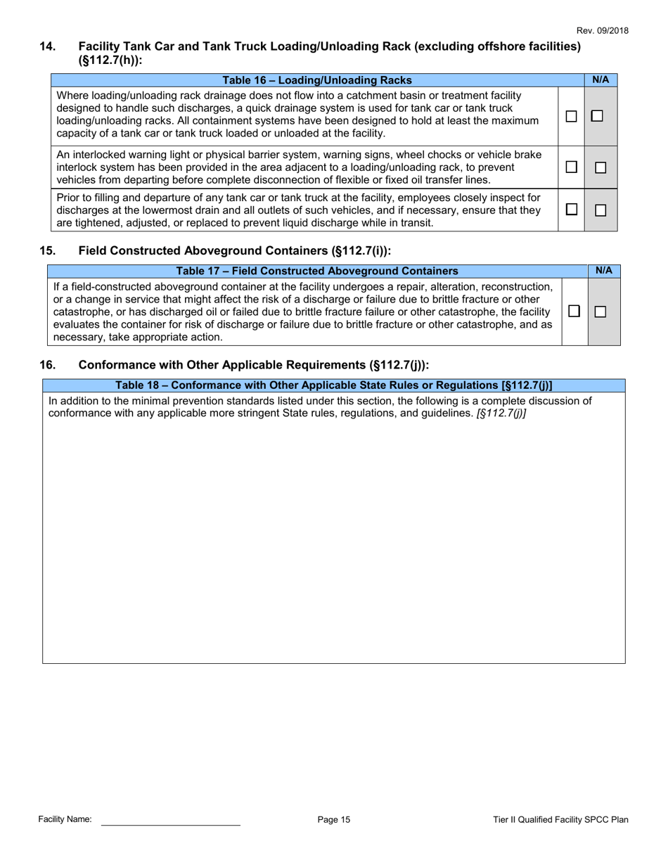 Tier II Qualified Facility Spcc Plan Template - California, Page 17